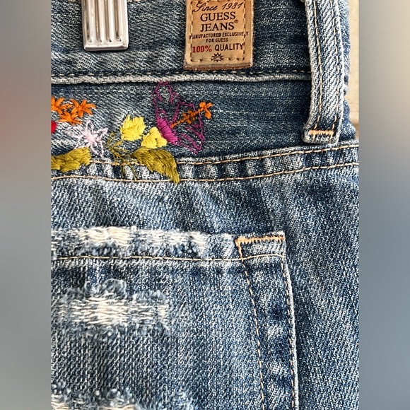 Guess Vintage Y2K Distressed patches Jeans - Picture 11 of 14